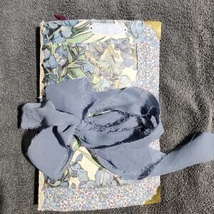 "Blue Flower" Soft Cover Junk Journal 9in x 6in x 3/4in, 56 pages